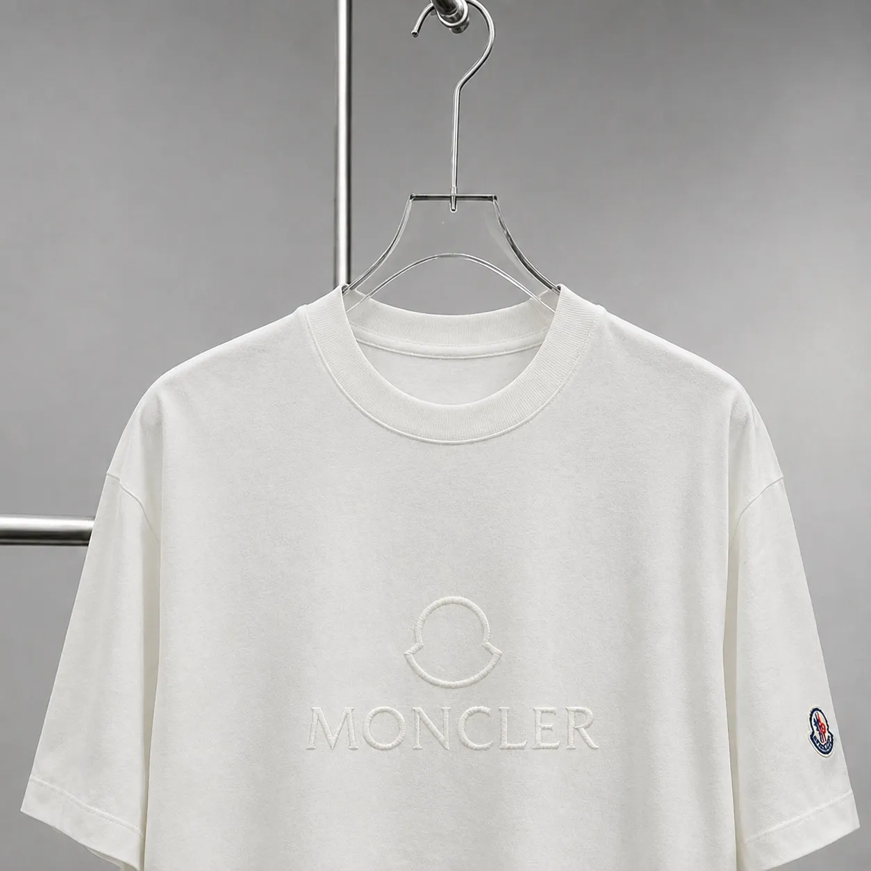 moncle～ logo 《 》7a tee ， Same Style ， : Black White Coffee Brown Size：S（90-130 ） M（125-150 ） L（135-165 ） XL（160-190 ） XXL（185-220 ）